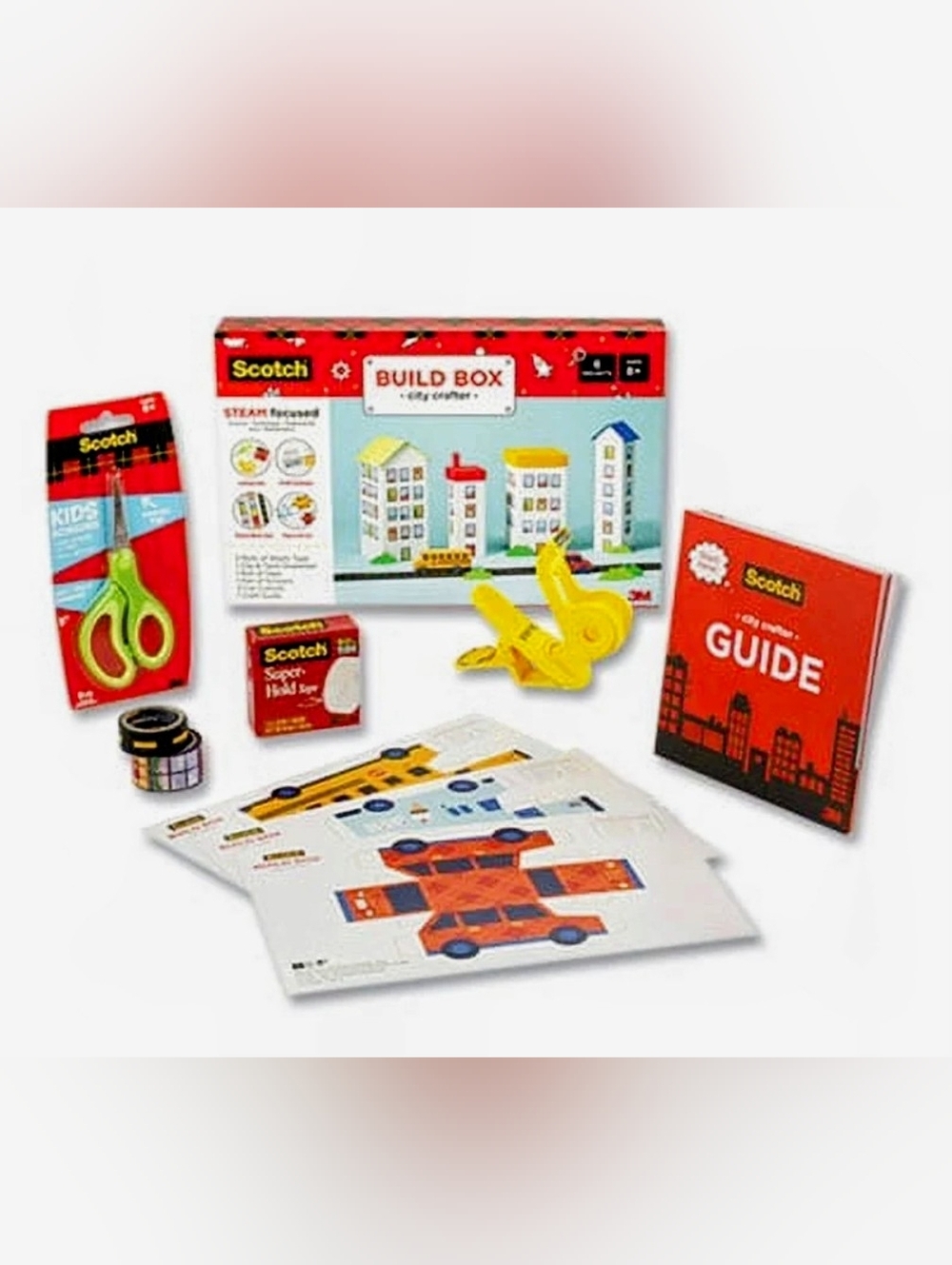 3m STEMCB Steam Pack City Builder Kit, 6 Projects, Tape/scissors/cut-outs/prompt